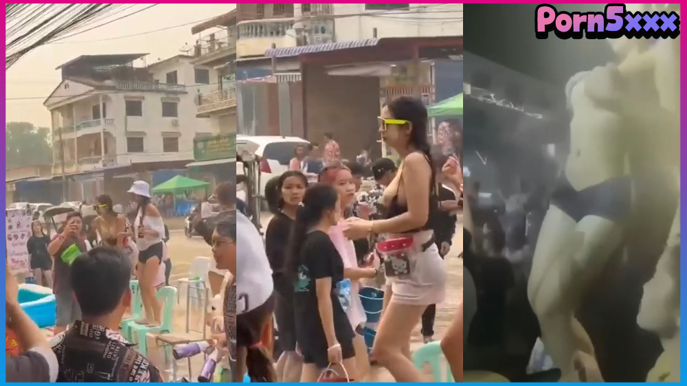 หลุดสงกรานต์ ปีล่าสุด 67 สาวโชว์นมเต้นยั่วสุด ร่อนเอว เมล่อน น่ากะแทกมาก ขาวสวย คลิปหลุดวันสงกรานต์ นมใหญ่